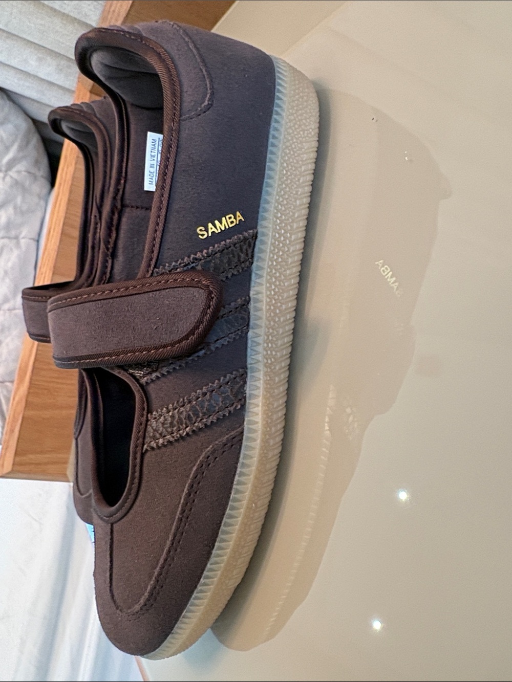 Adidas  Mary Jane Strap Shoes Brown - Picture 6 of 7